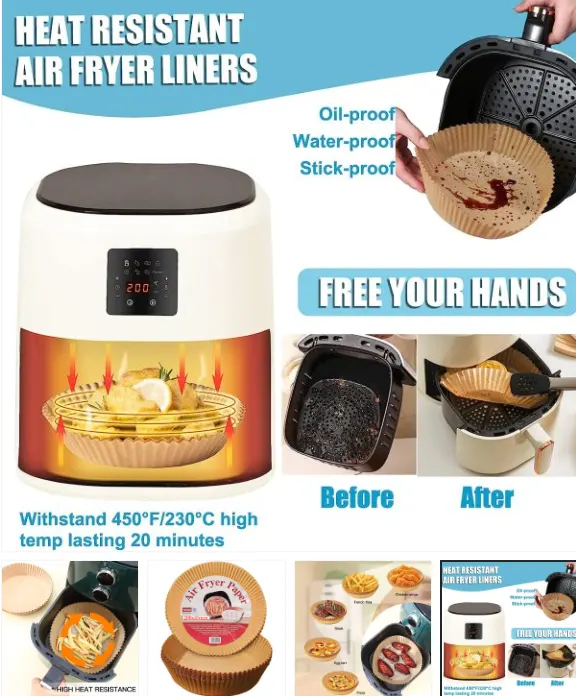 Air Fryer Paper 200 X 45 Mm, 100 Pieces