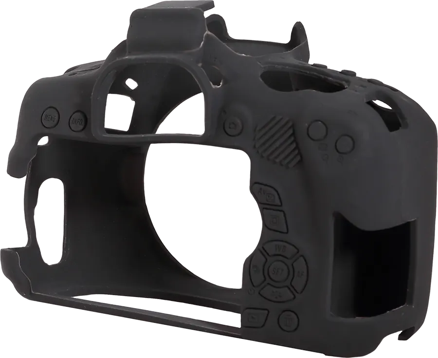 جراب حماية هيكل كاميرا التصوير ايزي كوفر، مناسب لموديل كانون 750D، سيليكون، أسود