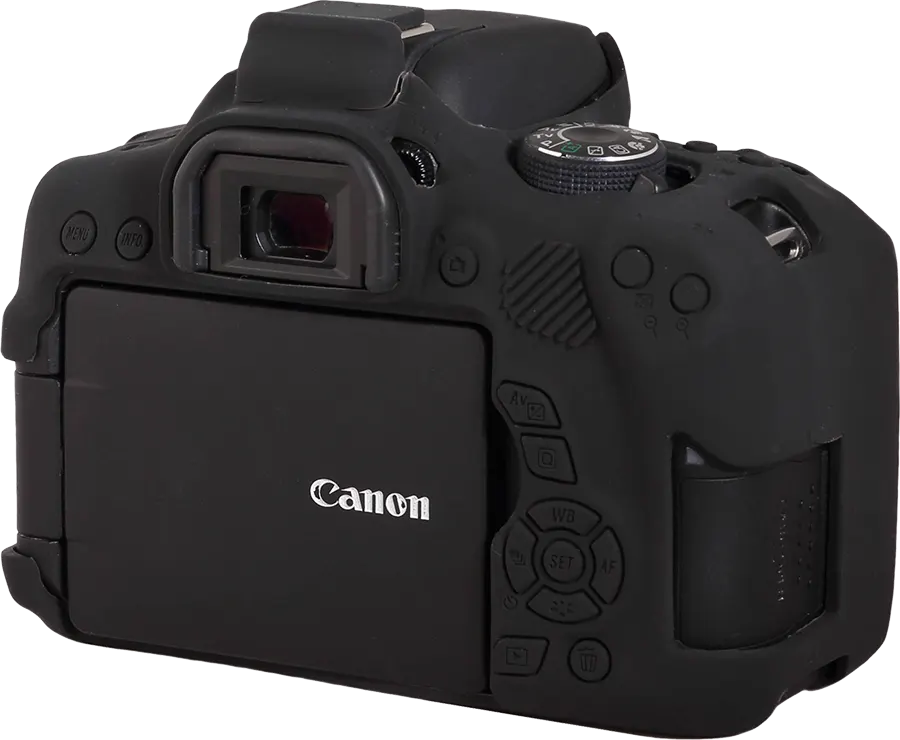 جراب حماية هيكل كاميرا التصوير ايزي كوفر، مناسب لموديل كانون 750D، سيليكون، أسود