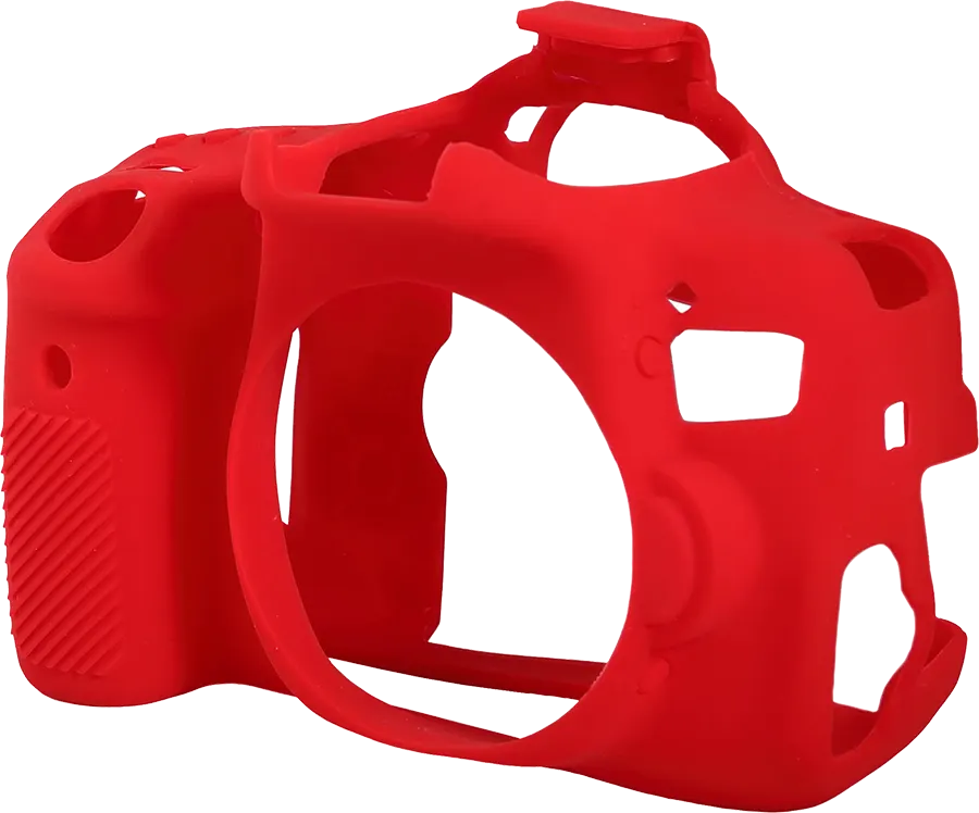 جراب حماية هيكل كاميرا التصوير ايزي كوفر، مناسب لموديل كانون 750D، سيليكون، أحمر