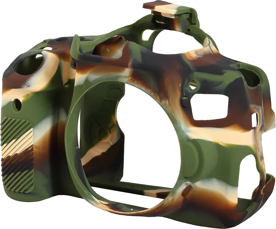 جراب حماية هيكل كاميرا التصوير ايزي كوفر، مناسب لموديل كانون 750D، سيليكون، جيشي مموه