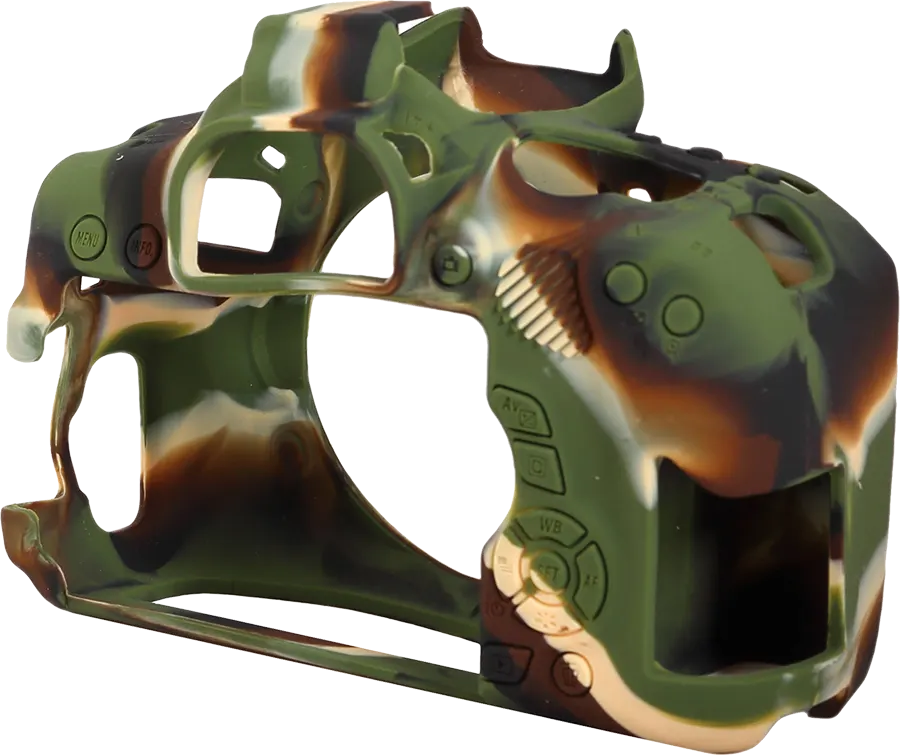 جراب حماية هيكل كاميرا التصوير ايزي كوفر، مناسب لموديل كانون 750D، سيليكون، جيشي مموه