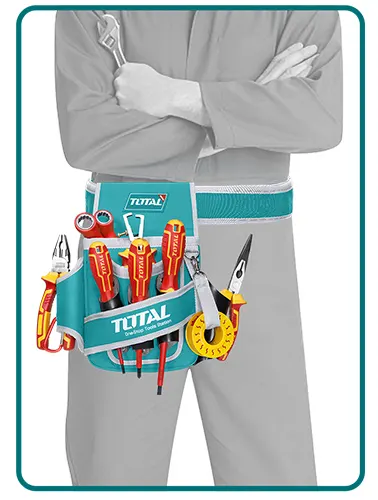 حزام عدة وسط من توتال تولز ، 6 جيب ، بدون حزام ، ازرق ، THT-16P5021