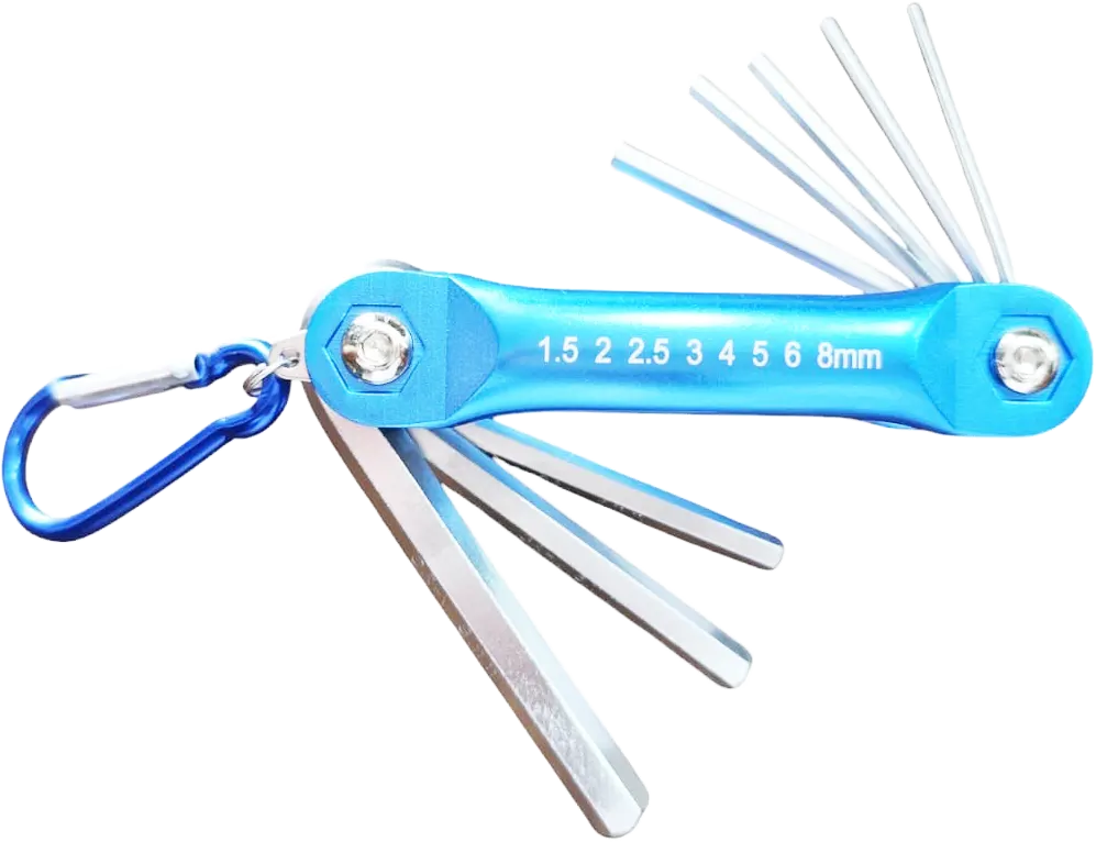 طقم مفاتيح ألانكي سداسي بريدي، 8 قطع، P018D*100-10