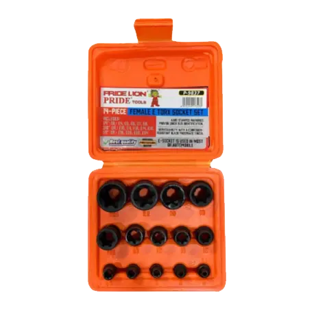 Pride Star Shape Handleless Socket Set, 14 Pieces, P-9837*20-5