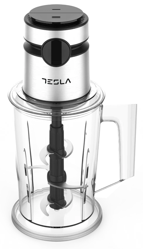 كبة تيسلا ، 500 وات ، 2 لتر ، سرعتين ، هيكل من الاستانلس ستيل ، سيلفر× اسود ، TSL-CH200