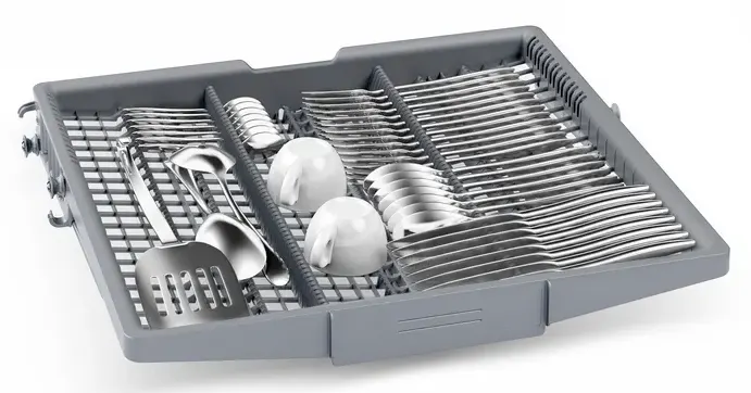 غسالة أطباق بوش سيريس 4 ، 60 سم ، 14 فرد ، 6 برامج ، شاشة ديجيتال ، مقاومة للبصمات ، استانلس ستيل ، سيلفر ، SMS46NI20V