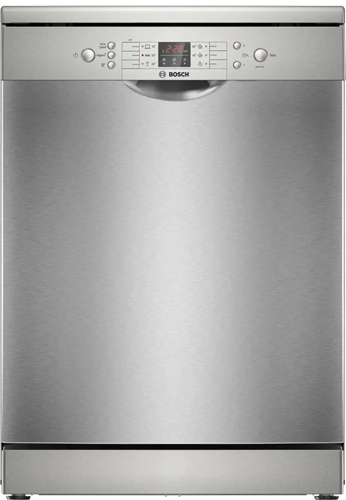 غسالة أطباق بوش سيريس 2 ، 60 سم ، 13 فرد ، 6 برامج ، شاشة ديجيتال ، مقاومة للبصمات ، استانلس ستيل ، سيلفر ، SMS26AI00V