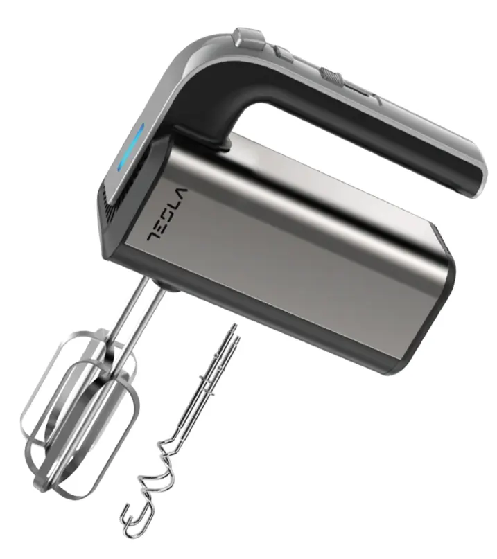 مضرب بيض تيسلا ميكسر ، 300 وات ،  5 سرعات + تربو ، سيلفر ، TSL-HM100