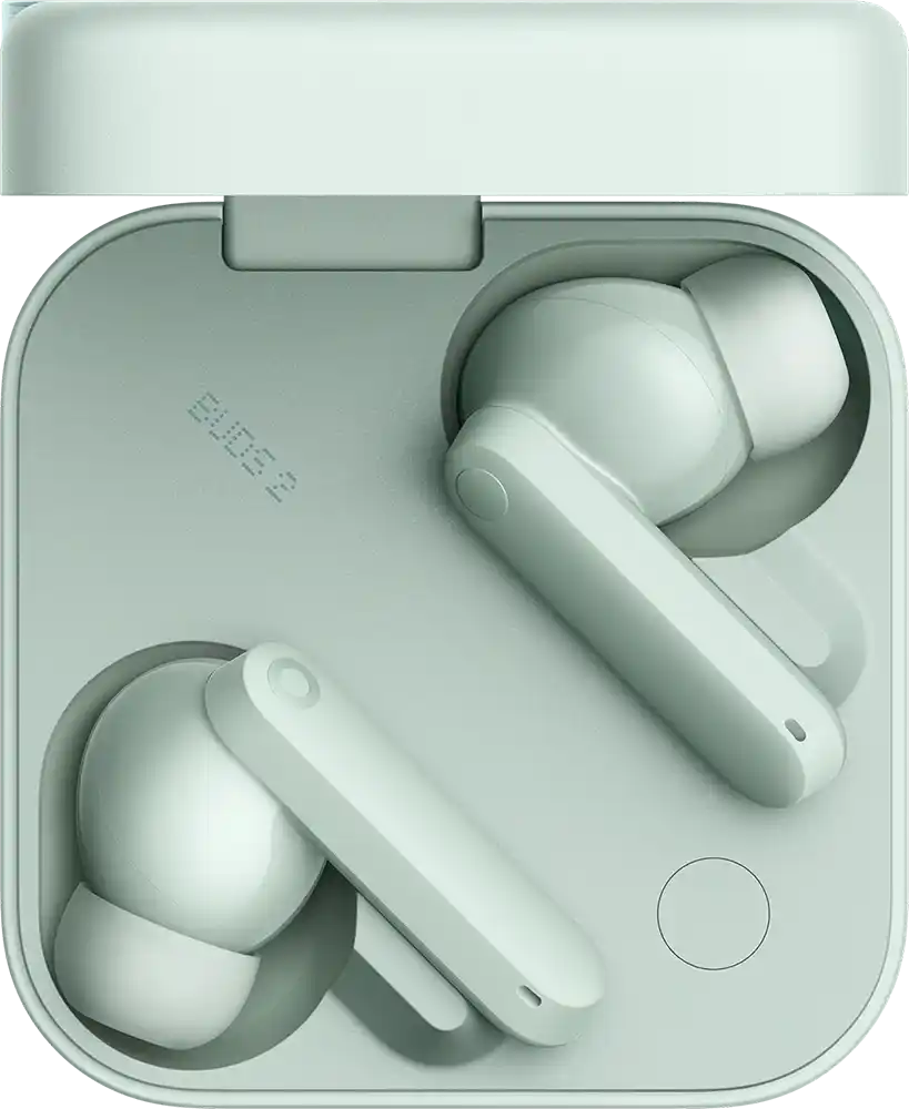 سماعات أذن نوثينج CMF Buds 2 ، بلوتوث V5.4، إلغاء الضوضاء النشط، مقاومة للماء، أخضر فاتح
