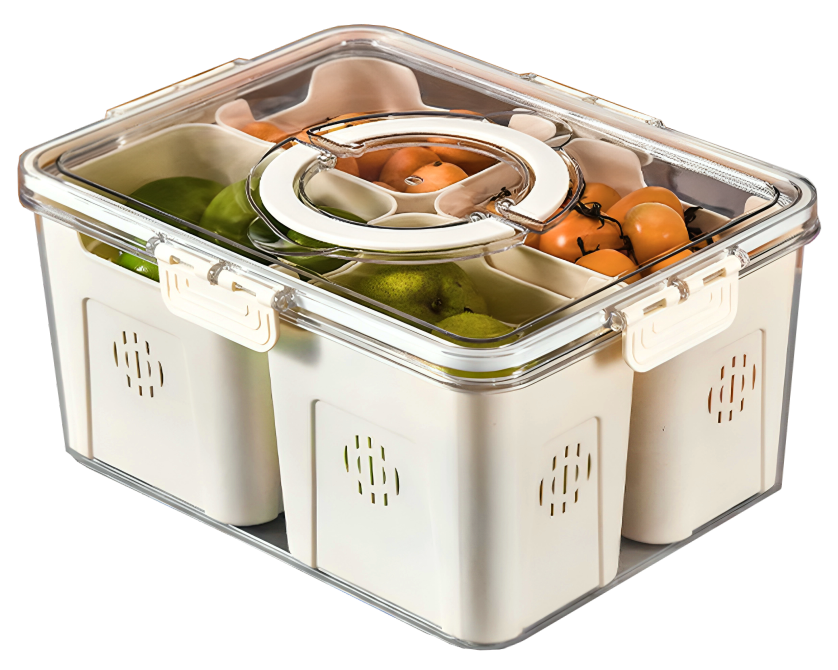 علبة  ثلاجة اكريلك مقسمة ، بيج ،  14-159