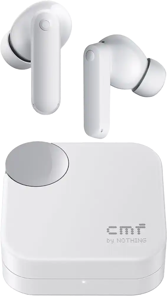 سماعات أذن نوثينج CMF Buds 2A ، بلوتوث V5.4، إلغاء الضوضاء النشط، مقاومة للماء، رمادي فاتح