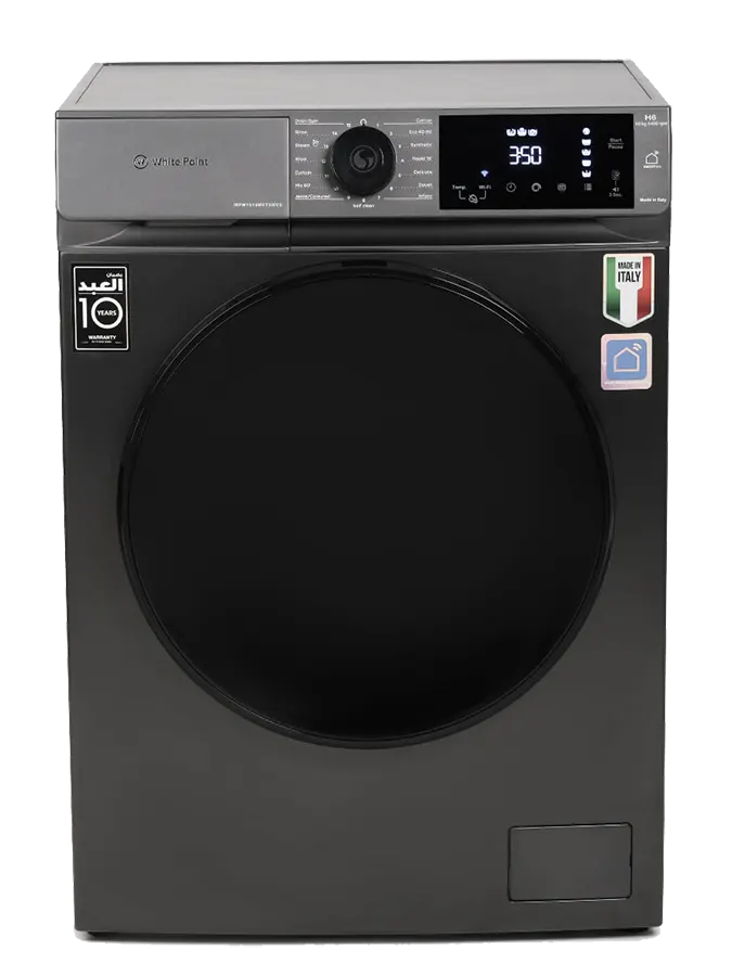 غسالة ملابس فول اوتوماتيك وايت بوينت ايطالي ، 9 كيلو ، 1400 لفه ، شاشة ديجيتال ،انفرتر ، خاصية البخار ، واي فاي ، جرافيت ، WPW914WFTSWVS