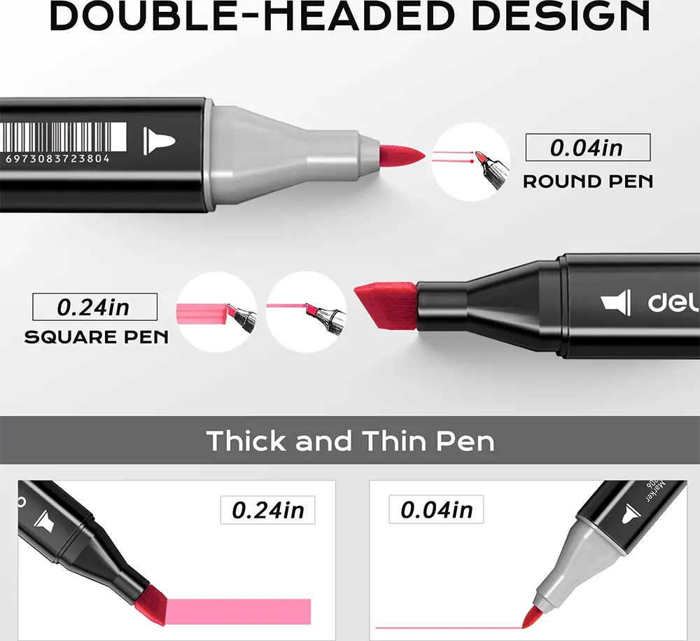 قلم درجات مزدوج السن مشطوف وعادى ديلى، ألوان متعددة ، 70806