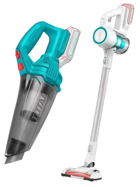 مكنسة كهربائية توتال تولز كومبو 1x2 محمولة ، 0.5 لتر ، بطارية 20 فولت ، شاحن ، TOSLI-29832