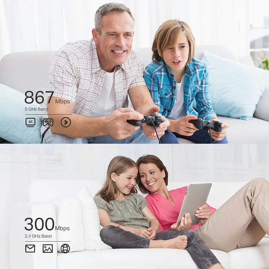 محول PCIE تي بي لينك AC1200، ثنائي النطاق، بلوتوث 5.0، تدعم 2×2 MIMO، سرعة واي فاي تصل الى 1200 ميجابايت، 2 هوائي، ARCHER T4E