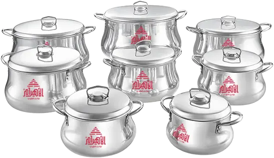 طقم حلل بومبيه كلاسيك الاهرام ، 16 قطعة، الومنيوم