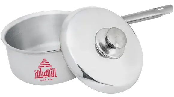 كسرولة الومنيوم كلاسيك الاهرام، مقاس 14 سم، يد ستانلس