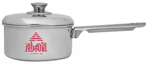 كسرولة الومنيوم كلاسيك الاهرام، مقاس 14 سم، يد ستانلس