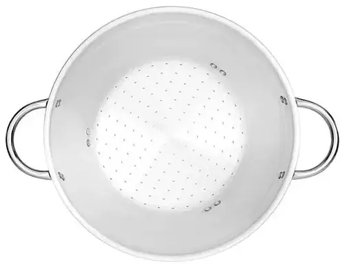 مصفاة خضار بأرجل كلاسيك الاهرام، مقاس 28 سم، يدين ستانلس، ألومنيوم