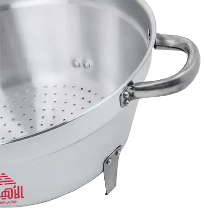 مصفاة خضار بأرجل كلاسيك الاهرام، مقاس 28 سم، يدين ستانلس، ألومنيوم