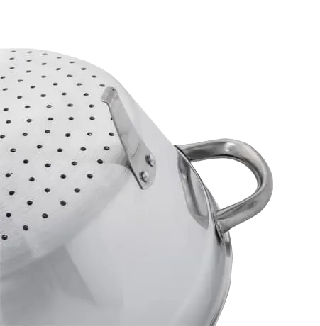 مصفاة خضار بأرجل كلاسيك الاهرام، مقاس 30 سم، يدين ستانلس، ألومنيوم