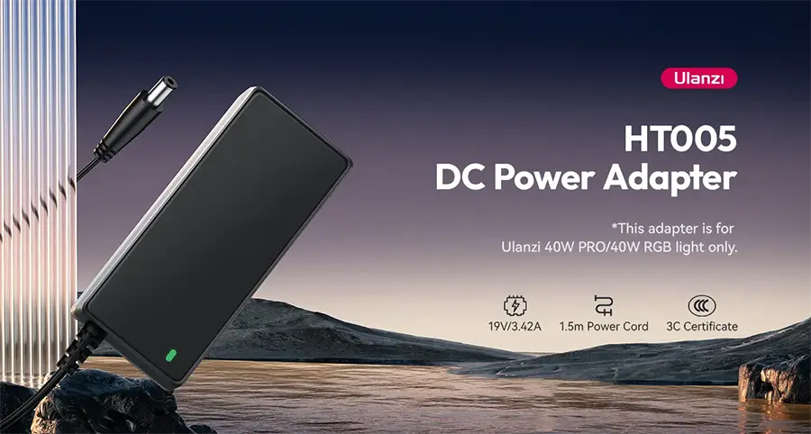 محول طاقة اولانزي HT005 ، قوة 3.42 أمبير، 19 فولت، الطول الإجمال للكابل 2.7 متر، اسود، L075