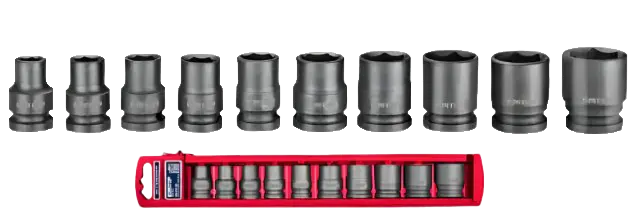 EMTOP Short Impact Socket Set, 10 Pieces, EMSS12101