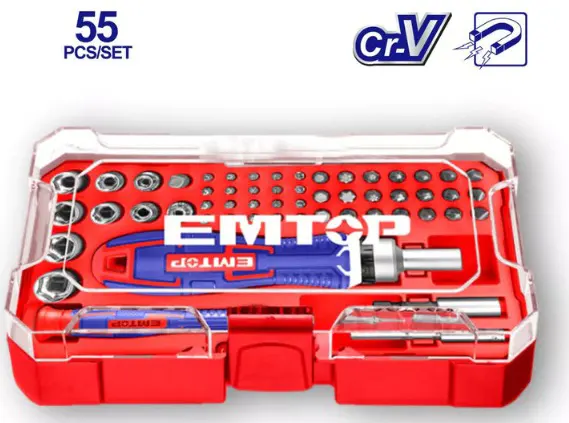 طقم مفكات سيستم امتوب ، 55 قطعة ، EBST05502