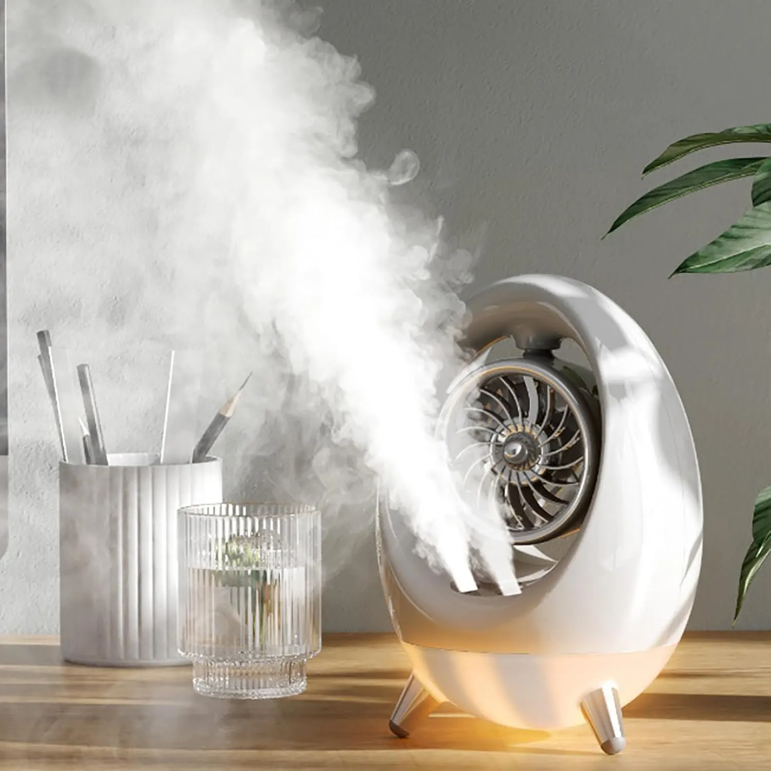 مروحة مكتب متعددة الاستخدام ، ابيض