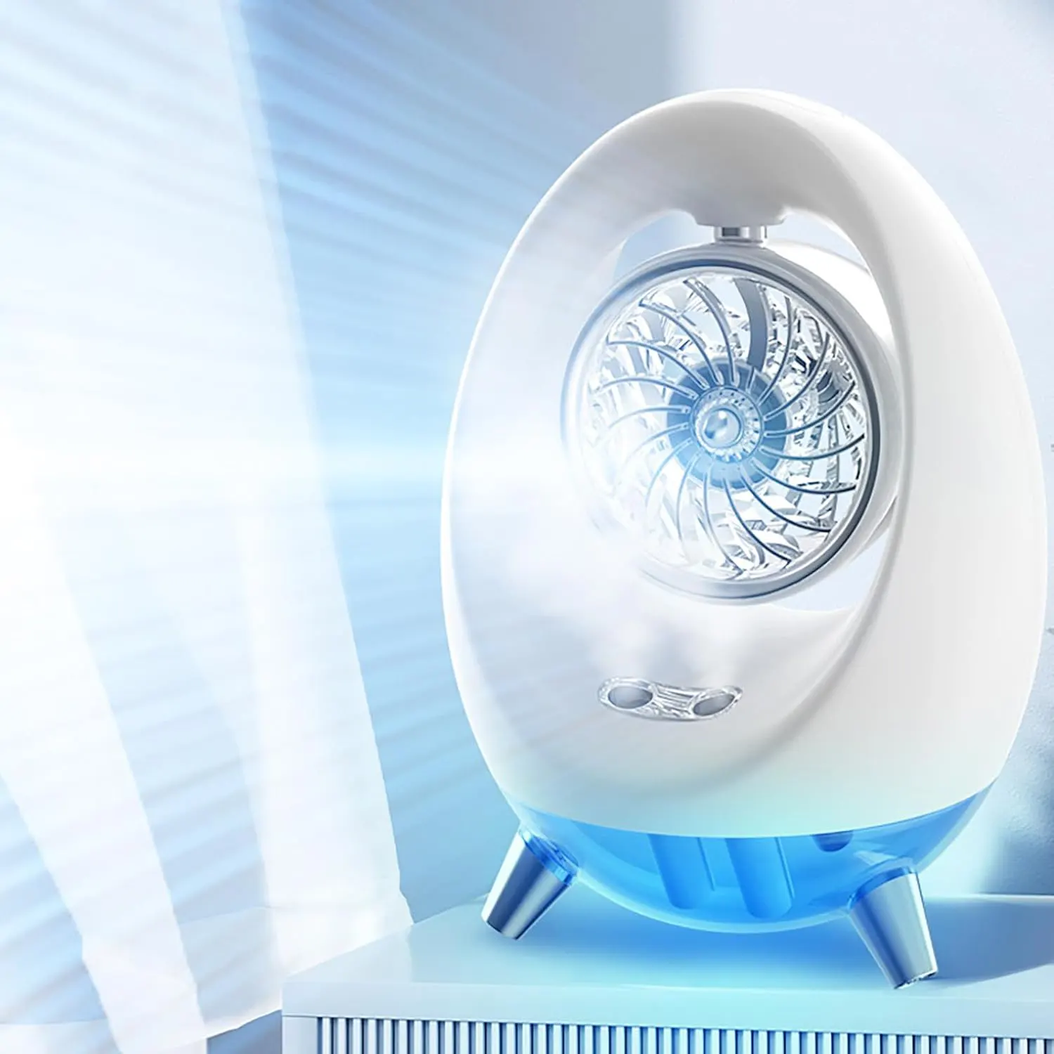 مروحة مكتب متعددة الاستخدام ، ابيض