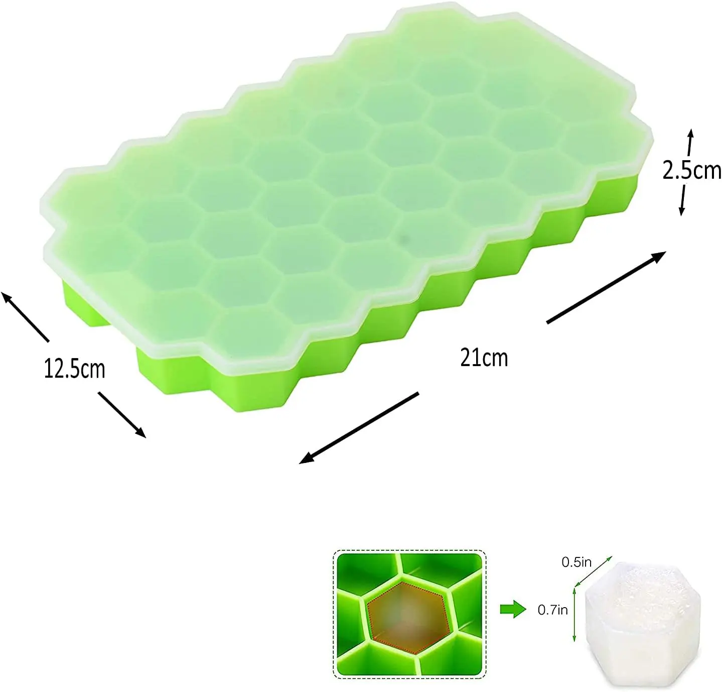 قالب ثلج سيلكون شكل خلية ، الوان متعددة ، 1113