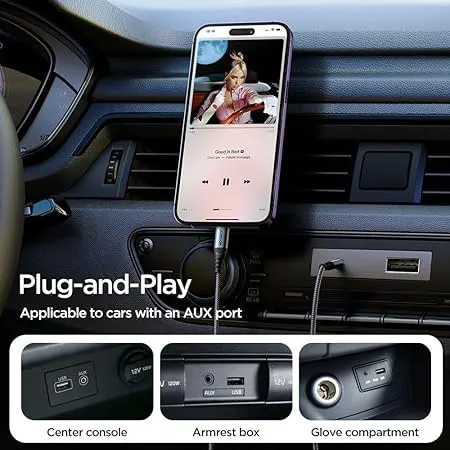 كابل صوت اي يو اكس جوي روم ، من  لايتنينج إلى 3.5 مم ، 1.2 متر، أسود ، SY-A06