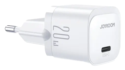 شاحن جوي روم ، 20 وات ، بتقنية PD ، مدخل Type - C ، أبيض ،  JR-TCF02