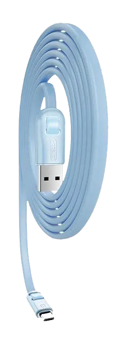 كابل شحن جوي روم ، 3 امبير ، 1 متر ، من Micro الي  Type - A ، أزرق فاتح ، S-1030M1