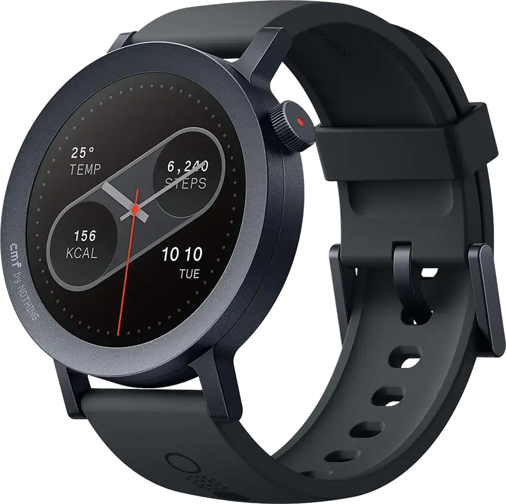 ساعة ذكية نوثينج CMF Watch Pro 2، شاشة أموليد مقاس 1.32 بوصة، بلوتوث 5.3، مقاومة للماء IP68، لون رمادي غامق