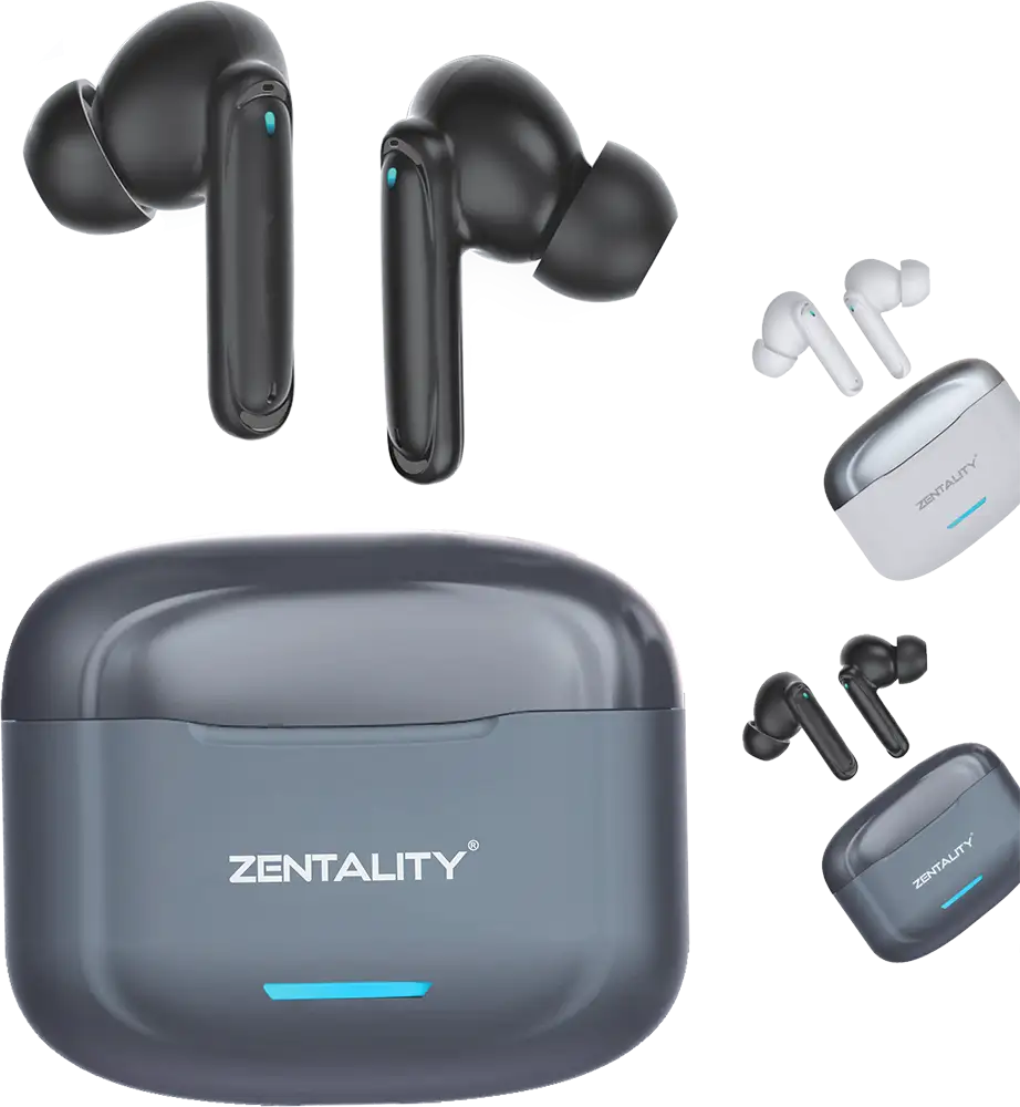 سماعات أذن زينتاليتي تيون بودز، بلوتوث 5.0، بطارية 300 مللي أمبير، إلغاء الضوضاء النشط، ألوان متعددة، E-31ANC