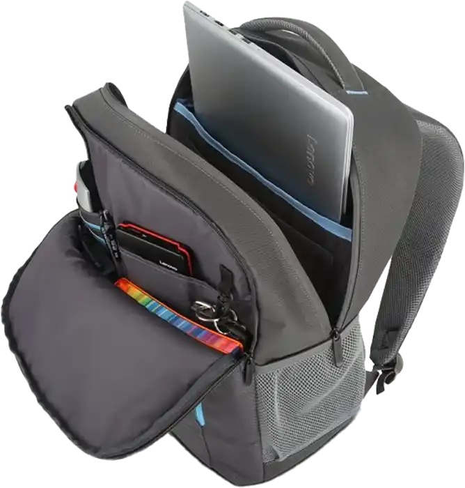 شنطة لاب توب لينوفو ايفري داي، 15.6 انش، بوليستر، مقاومة للماء، رمادي، B515