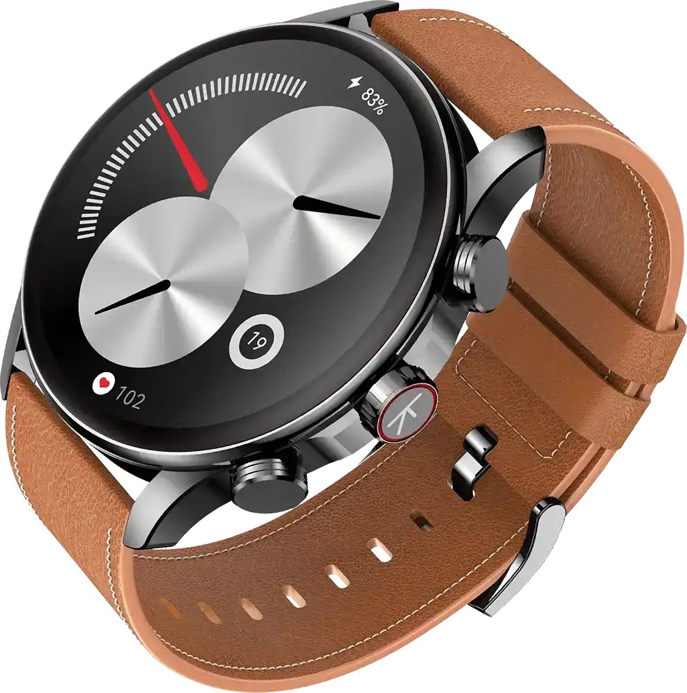 ساعة كيسليكت بالانسر الذكية، شاشة أموليد مقاس 1.43 بوصة، بلوتوث 5.3، مقاومة للماء حتى عمق 2ATM، أحزمة جلدية وسيليكون، لون أسود.