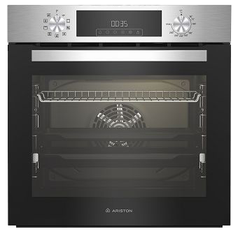 فرن بلت ان اريستون تركى ، 60 سم ، 72 لتر ، كهرباء ، شاشة ديجيتال ، مروحة تبريد ، شواية ، استانلس ستيل ، أسود ، AROE 6R253H XNA