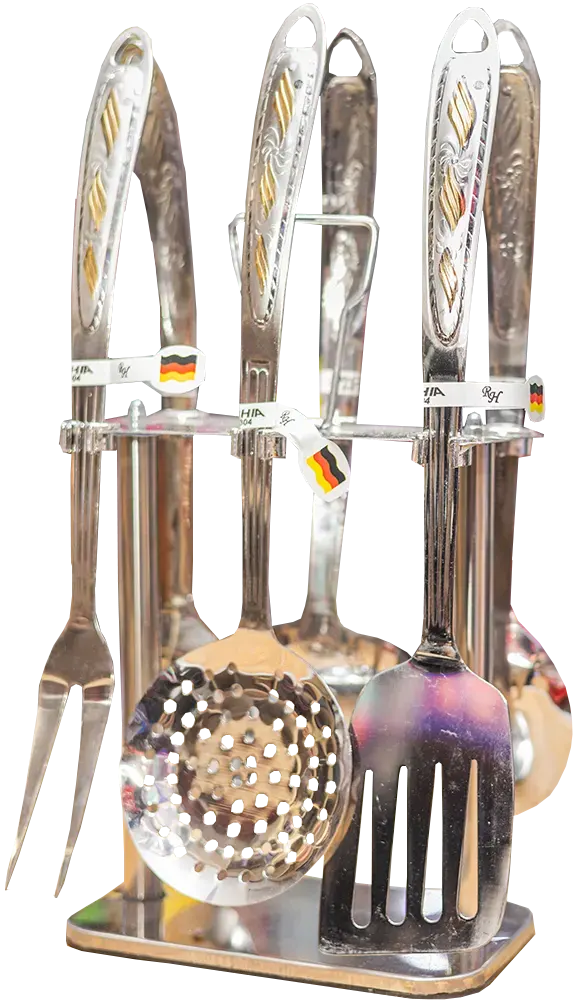 طقم توزيع بالحامل أستانلس ستيل من ارشيا ، مكون من 7 قطع ، اشكال متنوعة