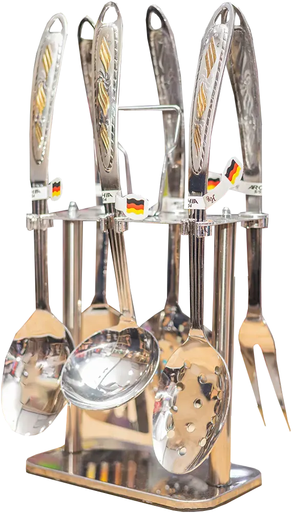 طقم توزيع بالحامل أستانلس ستيل من ارشيا ، مكون من 7 قطع ، اشكال متنوعة