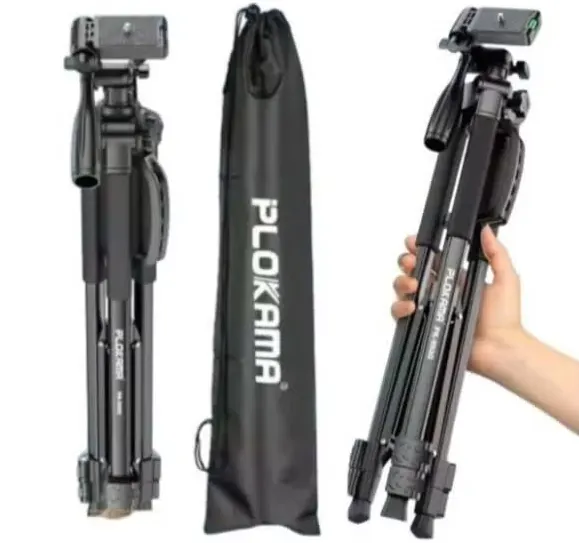 حامل ثلاثي من بلوكاما، ملائم للهاتف والكاميرا، 150 سم، قابل للتعديل، أسود، PK-9930