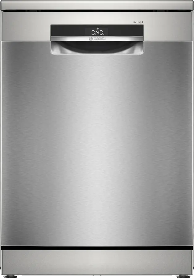 Bosch Dishwasher, 60 cm, 14 Place Settings, 6 Programs, Digital Screen, Stainless Steel, SMS6EMI62V
