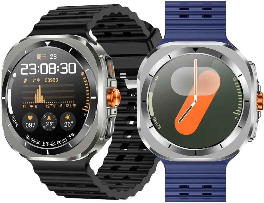 ساعة هاينو تيكو الذكية، شاشة  أموليد مقاس 1.5 بوصة، مقاومة للماء، عمر بطارية يصل إلى 7 أيام، 3 أحزمة، RW-59 Ultra