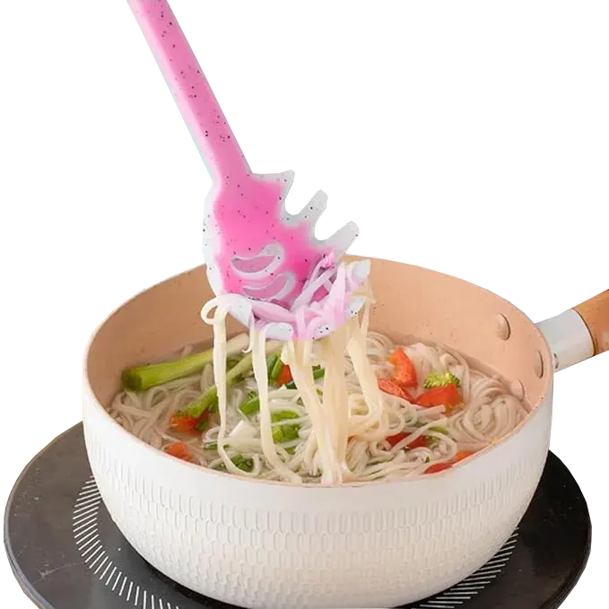 طقم توزيع بالحامل سيليكون بيد سيلكون، 7 قطع ،بينك gw8 l2