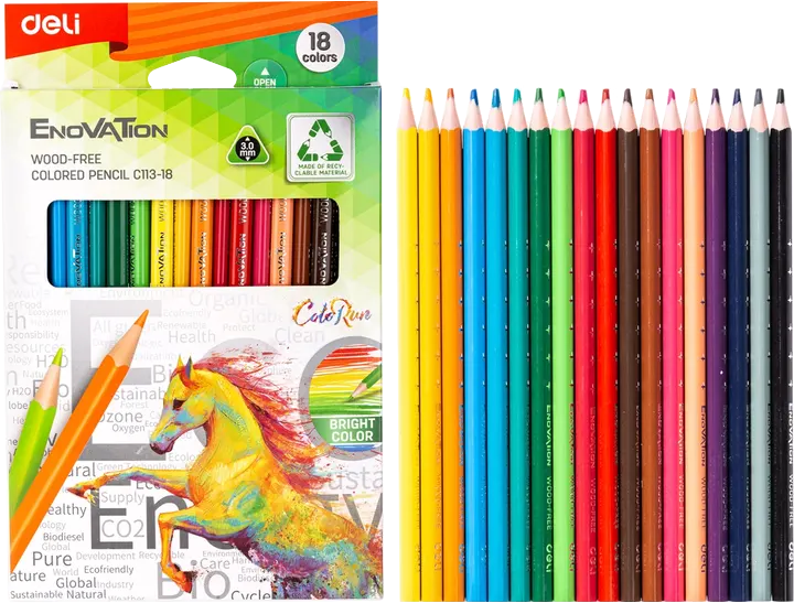 علبة الوان خشب ديلي، 18 لون، C113-18