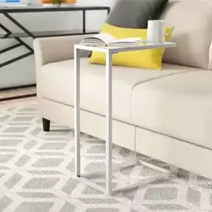 طولة معدن رف زجاج مستطيلة مقاس 40x40سم - سيلفر