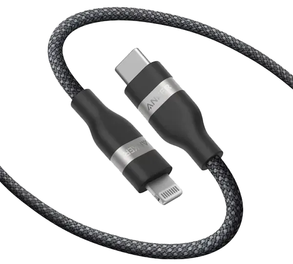 كابل شحن أنكر ، من Type - C إلى لايتنينج ، 60 وات ، 90 سم ، اسود ، A82B2011