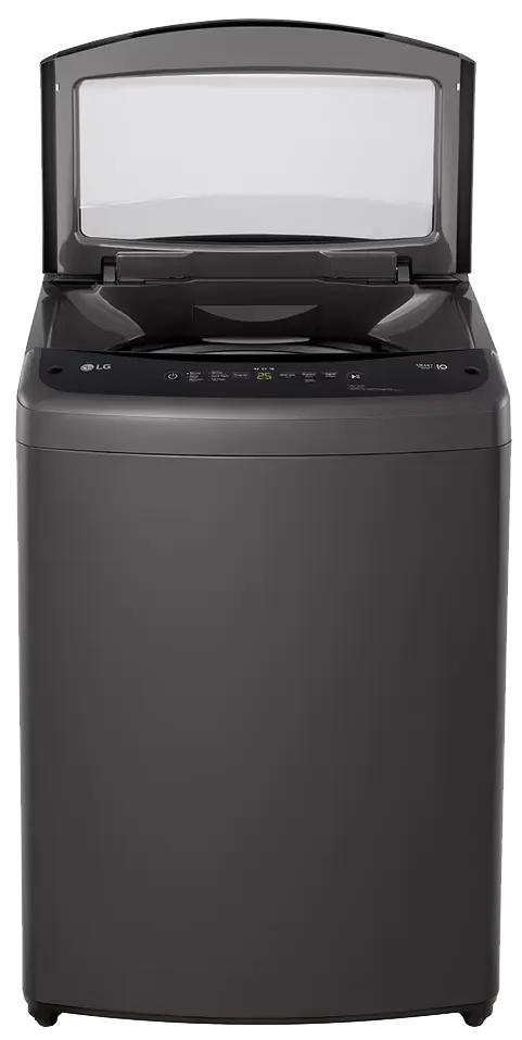 غسالة ملابس ال جي فوق اوتوماتيك تايلاندى ، تحميل علوي ، 18.5 كيلو ، شاشة ديجيتال ، موتور سمارت انفرتر ، أسود ، T185V1NDHT2
